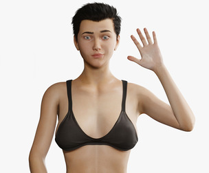 Cartoon Woman Ready naked