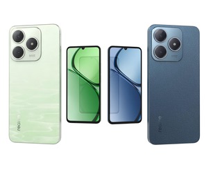 Realme C63 Leather Blue And Jade Green