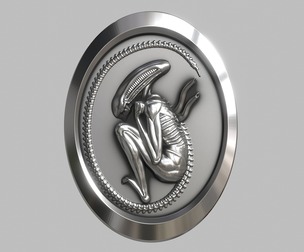 Alien bas-relief