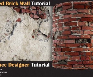 Damaged Brick Wall Tutorial - VOL 11
