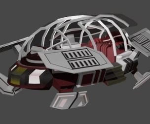 Sci-Fi Hovercraft - Low Poly 3D Model