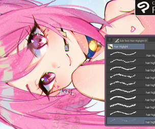 Hair highlight Brush Pack