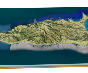 Rebun Island 3d model terrain