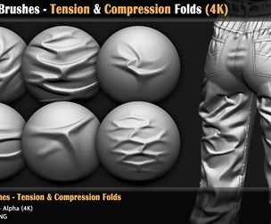 40 Fabric Brushes - Tension / Compression Folds