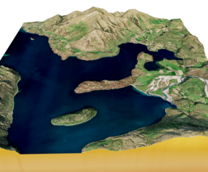 Roys peak 3d model terrain