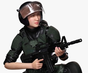 Noi - Asian Strength in Military Attire