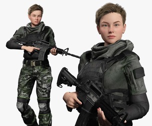Amelia - Military Muse Command in Style