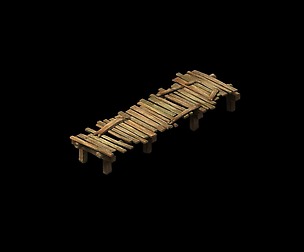 Game Model - Broken Wooden Bridge