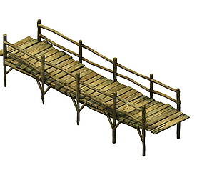 Game Model - Broken Wooden Bridge 02