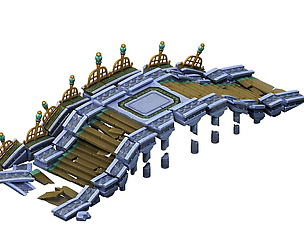 Game Model - Broken Stone Bridge Magic Star Bridge