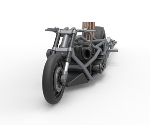 Top fuel dragster motorcycle Base Scale 1:25