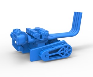 Engine of Top fuel dragster motorcycle 1:25