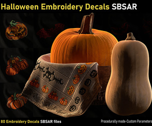 Halloween Embroidery Decals-SBSAR