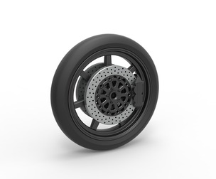 Front wheel of Top fuel dragster motorcycle 1:25