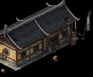 Game model - broken temple side hall