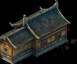 Game model - broken temple side hall 02