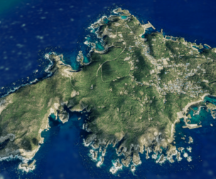 Shikine island 3d model terrain