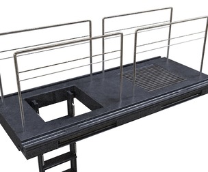 LowPoly Platform bridge ladder MODEL Element2