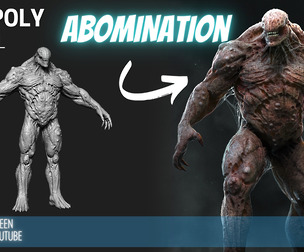 ZBrush Model: Abomination High Poly ZTL & FBX
