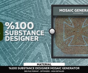 %100 Substance Designer Mosaic Generator