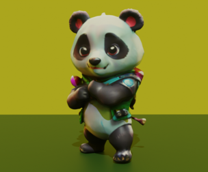 Bamboo Bandit Character 3d model