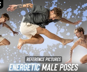 440 Energetic Male Poses Reference Pictures