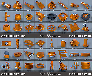 Machinery Set - kitbash - Full Pack