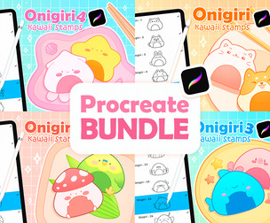 Procreate Stamps Brushes Bundle Japanese Onigiri Food