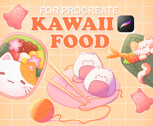 Procreate Stamp Brushes Japanese Food