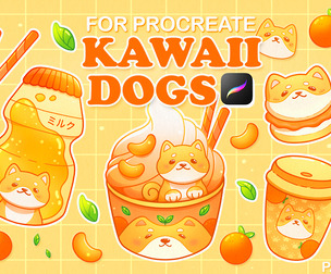 Procreate Stamps Brushes Shiba Inu
