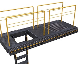 LowPoly Platform bridge ladder MODEL Element2 OLD