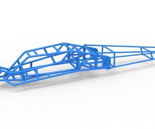 Frame of Top fuel Dirt dragster trike 1:25