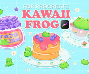 Procreate Stamp Brushes Frog Pancakes
