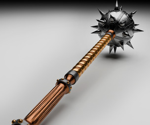 Battle mace high-poly model