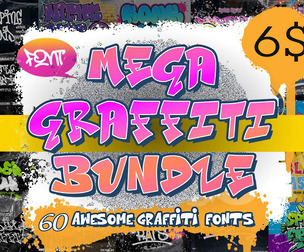 60 Graffiti Fonts, Urban wall street art