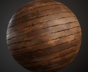 Hand Painted Wood Material