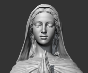 Virgin Mary Statue 3D print model