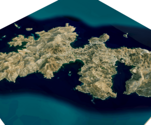 Leros island full 3d model terrain