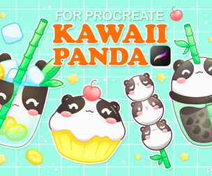Procreate Stamps Bamboo Panda
