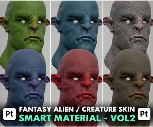 Fantasy Alien / Creature Skin - Substance 3D Painter Smart Material - Vol 2