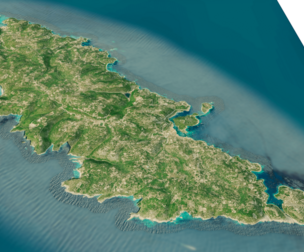 Paxos island 3d model terrain