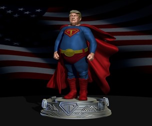 Super Trump Model Printing Miniature Assembly File STL OBJ for 3D Printing
