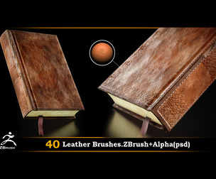 Leather Brushes+Alpha(PSD).vol.03