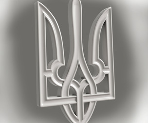 Trident coat of arms of Ukraine stl for cnc milling machine