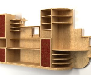 Wooden Wardrobe in The Living Room