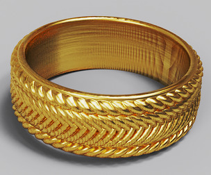 Ring With Relief Weaving for CNC