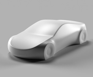 Minimalistic car figurine