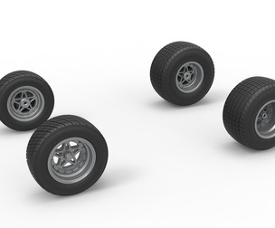 Wheel Set of Midget car Scale 1:25