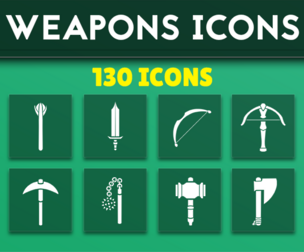 130 Weapons Flat icons