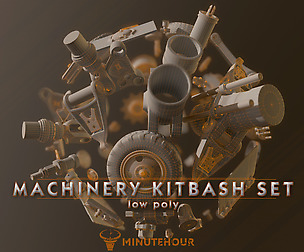 Machinery Set - kitbash - Low Poly Pack